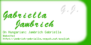 gabriella jambrich business card